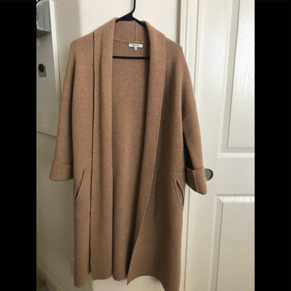 Madewell Tan Camel Rivington Sweater Coat